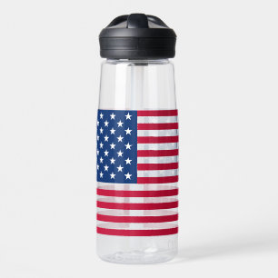Bouteille D'eau Dessin de fierté du drapeau américain USA