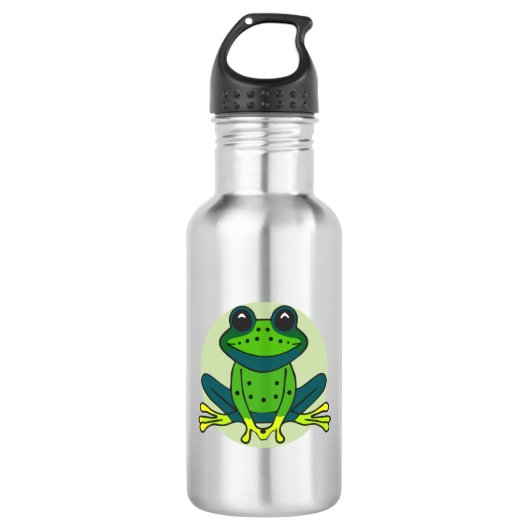 Bouteille D'eau Dessin de grenouille verte (Devant)