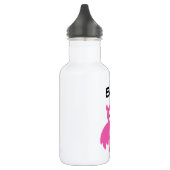 Bouteille D'eau Dessin personnalisé de chouette rose (Gauche)