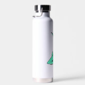 Bouteille D'eau dessin souriant requin menthe bleu vert océan anim (Plage)