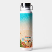 Bouteille d'eau d'été de plage esthétique (Arrière)