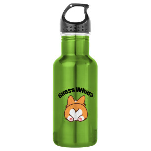 Bouteille D'eau Devinez Quel Humour de Fessier de Corgi