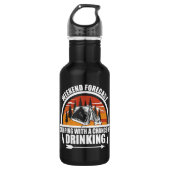 Bouteille D'eau Devis de camping amusant (Devant)