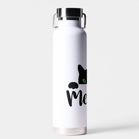 Bouteille D'eau Devis de chat Meow (Avant)