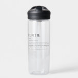 Bouteille D'eau Devis de définition de fonction personnalisée<br><div class="desc">Cette définition de citation de Funtie est la façon parfaite de célébrer le lien spécial que votre soeur partage avec votre enfant en tant que "Tante Amusante". Cette conception est quelque chose qui non seulement illumine son espace mais capture aussi la joie et l'amour uniques qu'elle apporte à votre famille....</div>