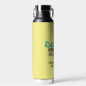 Bouteille D'eau Devis de retraite amusant personnalisé (Avant)