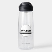 Bouteille D'eau Devis d'eau Énergie Solaire | Nom personnalisé (Arrière)