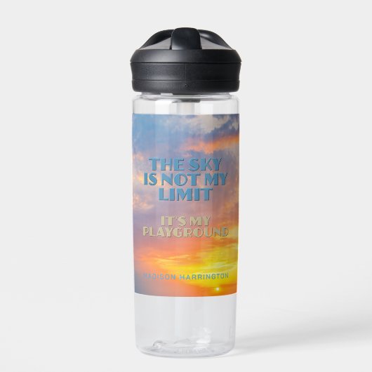 Bouteille D'eau Devis Sky de nom personnalisé (Extérieur)