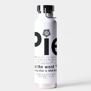 Bouteille D'eau Devis surnaturel "à tarte"