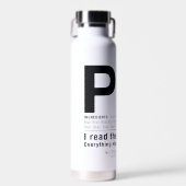 Bouteille D'eau Devis surnaturel "à tarte" (Avant)