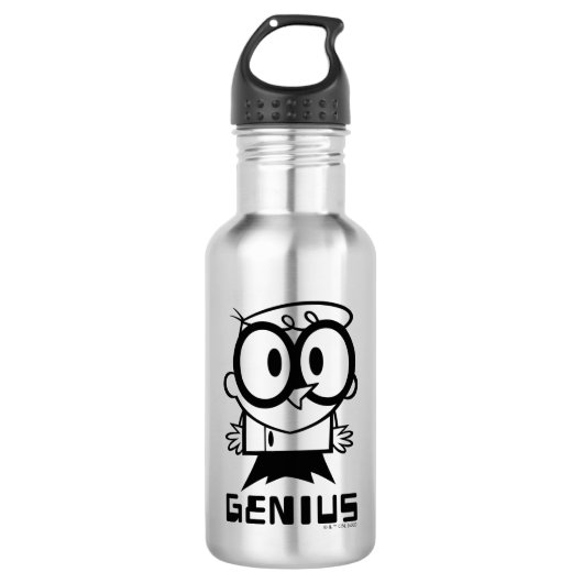 Bouteille D'eau Dexter "Genius" - Graphique en bref (Devant)