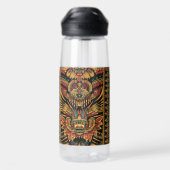 Bouteille d'eau d'hydratation Cyan "Aztec Dream" (Arrière)
