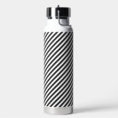 Bouteille D'eau Diagonal black and white stripes  pattern (Gym)