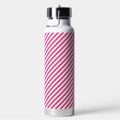 Bouteille D'eau Diagonal pink and white stripes pattern (Évier)