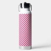 Bouteille D'eau Diagonal pink and white stripes pattern (Salle de sport)