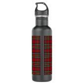 Bouteille d'eau Diagonal Red Plaid Design (Dos)