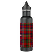 Bouteille d'eau Diagonal Red Plaid Design (Droite)
