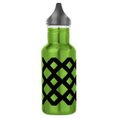 Bouteille D'eau Diamants blancs sur noir (Gauche)