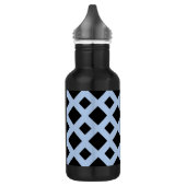 Bouteille D'eau Diamants noirs sur Bleu clair (Gauche)