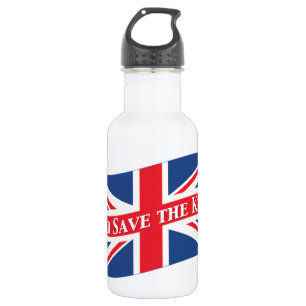 Bouteille D'eau Dieu sauve le roi avec Union Jack