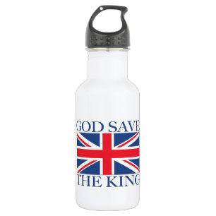 Bouteille D'eau Dieu sauve le roi avec Union Jack