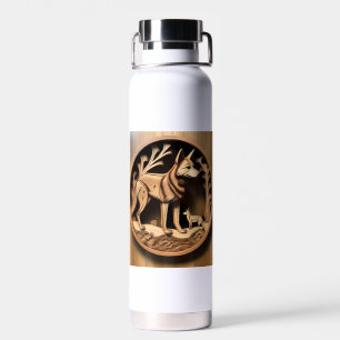 Bouteille D'eau Dingo Wood Carving, Australie,