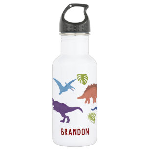 Bouteille D'eau Dinosaur Cute Dino Enfant Nom personnalisé