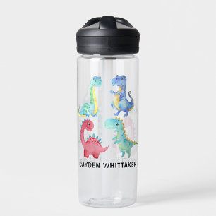 Bouteille D'eau Dinosaur Dino Personnalisé Collage Drinkware