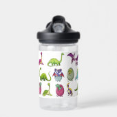 Bouteille D'eau Dinosaur Garçons Personnaliser Nom Durable (Avant)