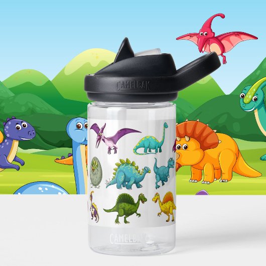 Bouteille D'eau Dinosaur Garçons Personnaliser Nom Durable