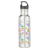 Bouteille D'eau Dinosaure Arc-en-ciel Motif de la jungle (Dos)