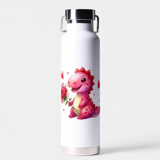 Bouteille D'eau Dinosaure de la Saint Valentin (Avant)
