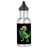 Bouteille D'eau Dinosaure de Noël Santa T Rex (Gauche)