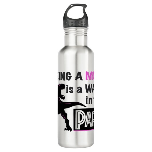 Bouteille D'eau Dinosaure drôle Être maman est une promenade dans  (Devant)