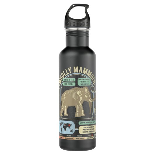 Bouteille D'eau Dinosaure Facts - Wooly Mammoth Science ' Anatomie (Devant)