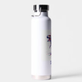 Bouteille D'eau Dinosaure Rex T-Rex Futuriste Avec Nom Enfants (Plage)