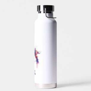 Bouteille D'eau Dinosaure Rex T-Rex Futuriste Avec Nom Enfants