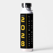 Bouteille D'eau Diplômé Moderne Or Noir (Gauche)