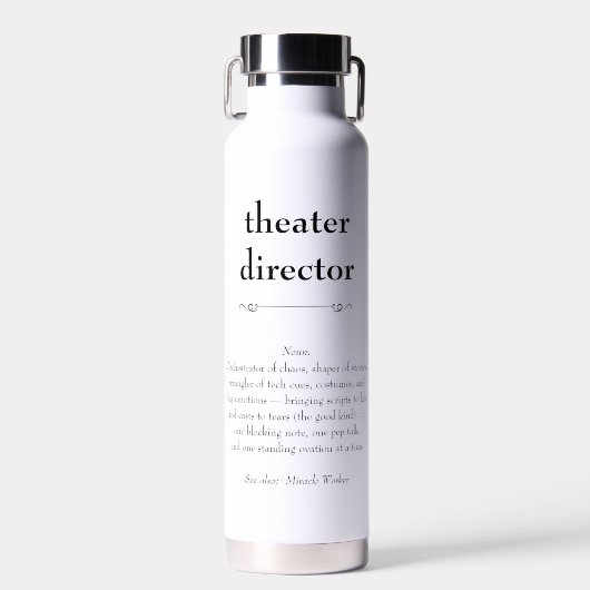 Bouteille D'eau Directeur de théâtre Définition Merci Cadeau (Avant)
