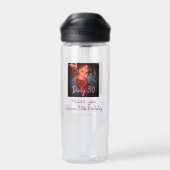 Bouteille D'eau Dirty 30 Anniversaire ajouter nom rose ajouter dat (Arrière)