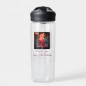 Bouteille D'eau Dirty 30 Anniversaire ajouter nom rose ajouter dat (Extérieur)