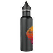 Bouteille D'eau Disque golf rétro thème art artistique (Gauche)