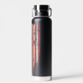 Bouteille D'eau Distressed américain Drapeau We the People (Arrière)
