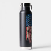 Bouteille D'eau Distressed américain Drapeau We the People (Avant)