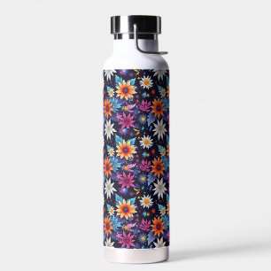 Bouteille D'eau Diverses Fleurs en Nuances Motif-24192