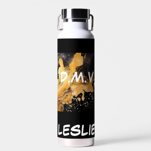 BOUTEILLE D'EAU DMV GOLD ET MUG BLANC (Avant)