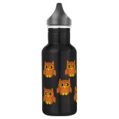 Bouteille d'eau d'oiseau de chouette avec nom (Gauche)