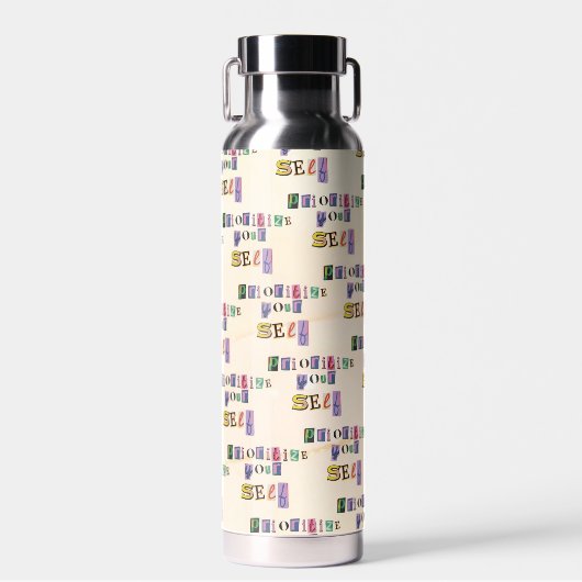 Bouteille D'eau Donnez-vous la priorité (Avant)