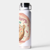 Bouteille D'eau 🍩 Donut Worry, Be Happy ☕ (Arrière)