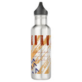 Bouteille D'eau Doodle Abstrait Monogram Terracotta (Gauche)